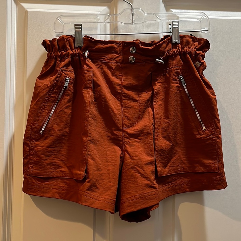 Calia women’s woven paper bag shorts